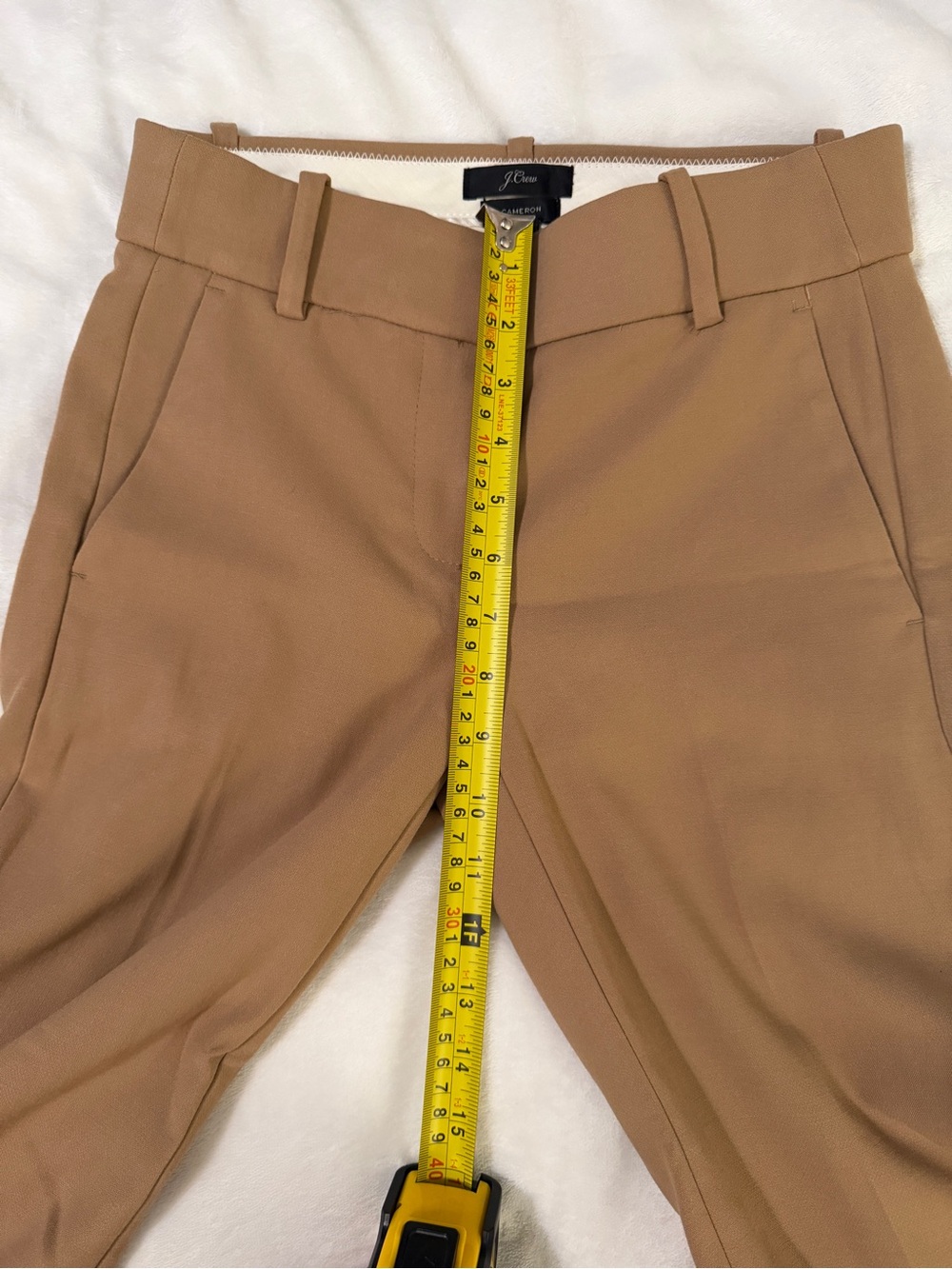 J. Crew Women's Tailored Camel/Tan Cameron Trousers - Petite - Picture 6 of 6